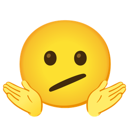 person shrugging and face with diagonal mouth