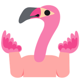 person shrugging and flamingo