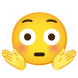 person shrugging and flushed face