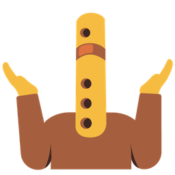 person shrugging and flute