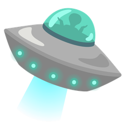 person shrugging and flying saucer