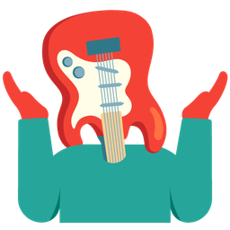 person shrugging and guitar