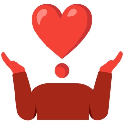 person shrugging and heart exclamation