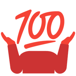 person shrugging and hundred points