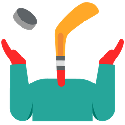 person shrugging and ice hockey