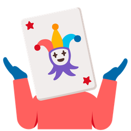 person shrugging and joker