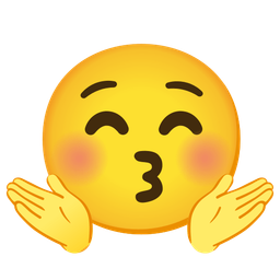 Person shrugging and Kissing face with closed eyes