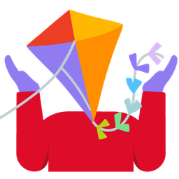 person shrugging and kite