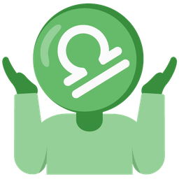 person shrugging and Libra