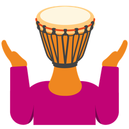 person shrugging and long drum