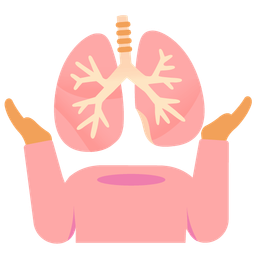 person shrugging and lungs