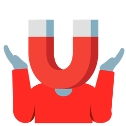 person shrugging and magnet