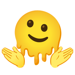 Person shrugging and Melting face