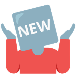 person shrugging and NEW button