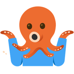 person shrugging and octopus