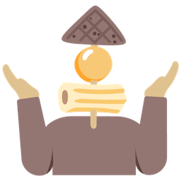 person shrugging and oden