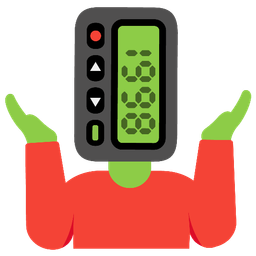 person shrugging and pager