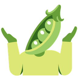 person shrugging and pea pod
