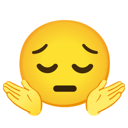 person shrugging and pensive face