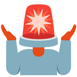 person shrugging and police car light