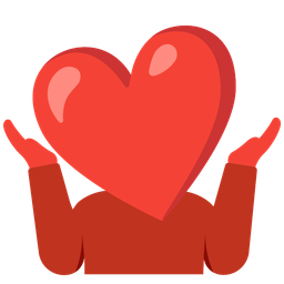 person shrugging and red heart