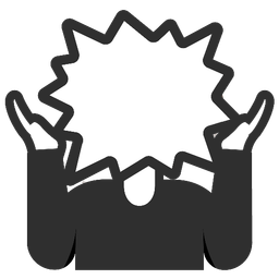 person shrugging and right anger bubble