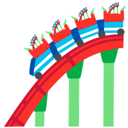 person shrugging and roller coaster