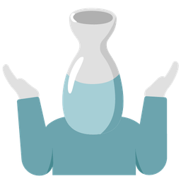 person shrugging and sake