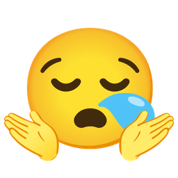 person shrugging and sleepy face