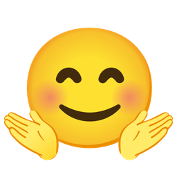 Person shrugging and Smiling face with smiling eyes