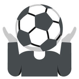 person shrugging and soccer ball