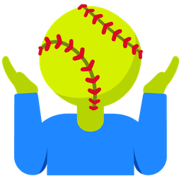 person shrugging and softball