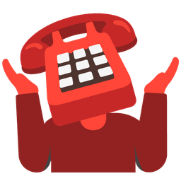 person shrugging and telephone