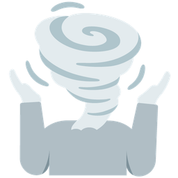 person shrugging and tornado