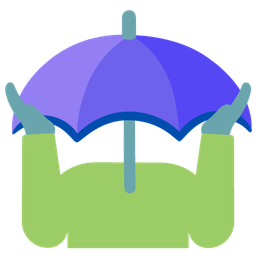 person shrugging and umbrella