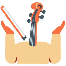 person shrugging and violin