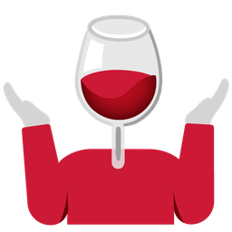 person shrugging and wine glass