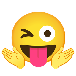 Person shrugging and Winking face with tongue