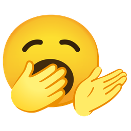 person shrugging and yawning face