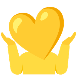 person shrugging and yellow heart