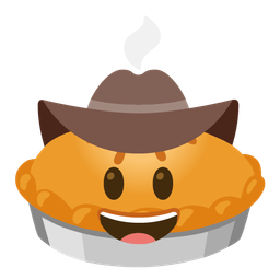 Pie and Cowboy hat face