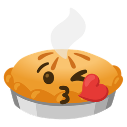 Pie and Face blowing a kiss