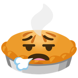 Pie and Face exhaling