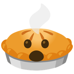 Pie and Face with open mouth