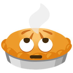 Pie and Face with rolling eyes