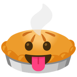 Pie and Face with tongue