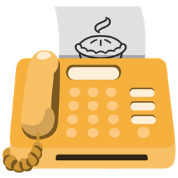 Pie and Fax machine