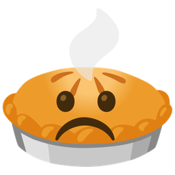 Pie and Frowning face