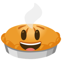 Pie and Grinning face with big eyes