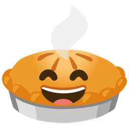 Pie and Grinning face with smiling eyes